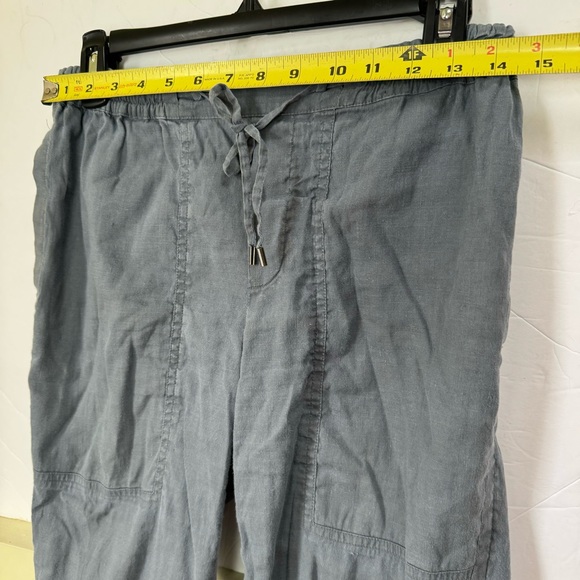 Vince NEW Linen Cotton Pants Pockets Elastic Waist Drawstring Minimalist Casual - Picture 11 of 14
